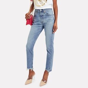 Levi’s 501 High Rise Skinny Jeans with Raw Hem